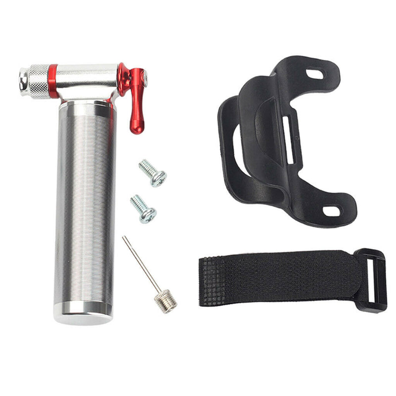 Mini Portable Bike Pump CO2 Tire Inflator - Fits Presta and Schrader - Quick,