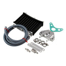 Universal Motorcycle Cnc Aluminum Engine Oil Cooler Cooling Radiator Kit Fo
