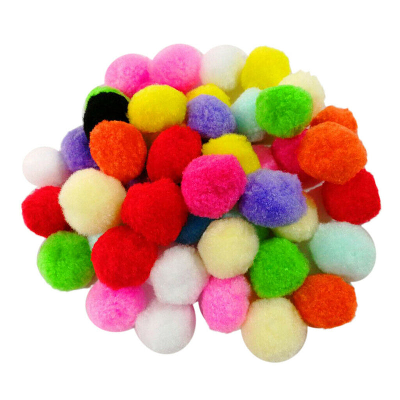 50pcs Soft Lightweight Cat Toys Pompon Balls for Kitten Cats Craft Projects