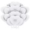 50Pcs Pocket Paper Fans Folding Handheld Fan Heart Shape For Wedding Party  V8P8