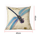 Dragonfly Print Cotton Decor Sofa Throw Linen Cushion Home Pillow Cover Intrigui