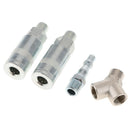 1/4" BSP Air Tool Couplers With Adapter Quick Release Fittings Tee Joints