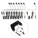 8pcs Portable 3.5mm Jack Single Earphone 4ft Earbud Earplug for Sony PS4