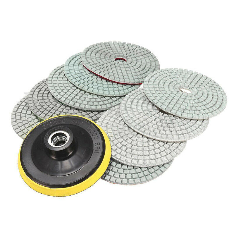 10pcs 4" Inch Diamond Polishing pads For Granite Marble Concrete Stone B9D1
