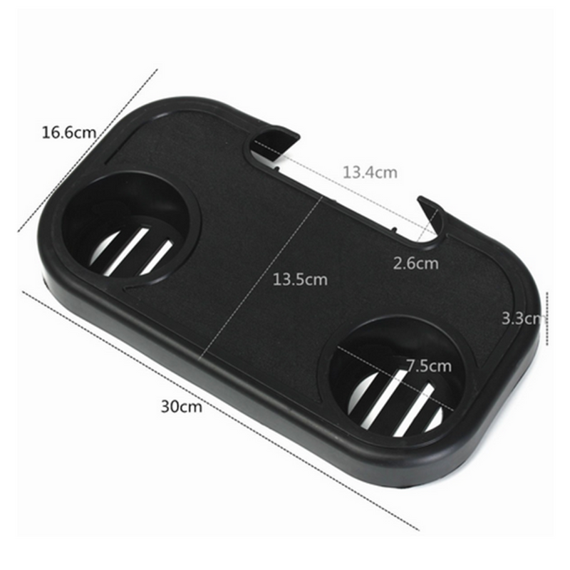 Chair Lawn Black Cup Holder For Zero Gravity Patio Lounge Pool Beach Side Tray--