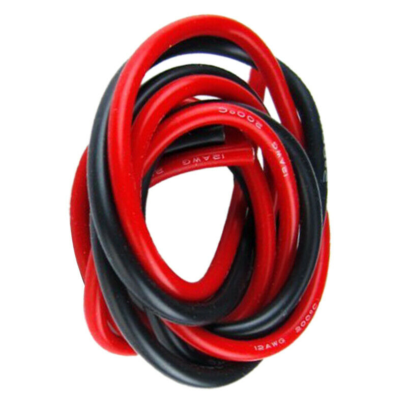 1 packet 2 pieces 14 gauge 1 meter silicone cable fine beach 14 AWG, black  B5P8