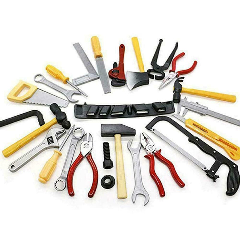 34 Pcs Repair Tools Set Baby Kids Boys Toys Craftsman Play Pretend Set E0X5