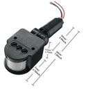 Outdoor 12V DC Automatic Infrared PIR Motion Sensor Switch for LED Light BLK