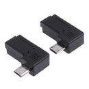2pcs 90 Degree Micro USB Female to Micro USB Male Adapter Connector