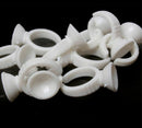 100Pcs Disposable Glue Ring Pallet Holder for Eyelash Extension Tattoo Pigmen KQ