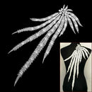 Feather Peacock Tail Shape Embroidery Venise Lace Trim Sewing Decor DIY Supply
