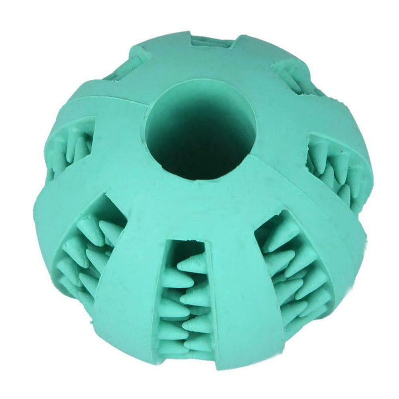 5cm Pet Toys Rubber Interactive Ball Dog Chew Tooth Cleaning(Lake Blue)