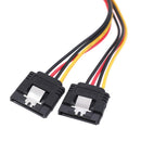 SATA Power 15-pin Y-Splitter Cable Adapter Male to Female for HDD Hard Drive JR