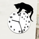 1X(Wall Stickers Wallstickers Cute Footprints Acrylic Clock Modern Home Dec