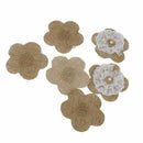 6pcs Flower Jute Lace Craft DIY Wedding Decoration T7K2