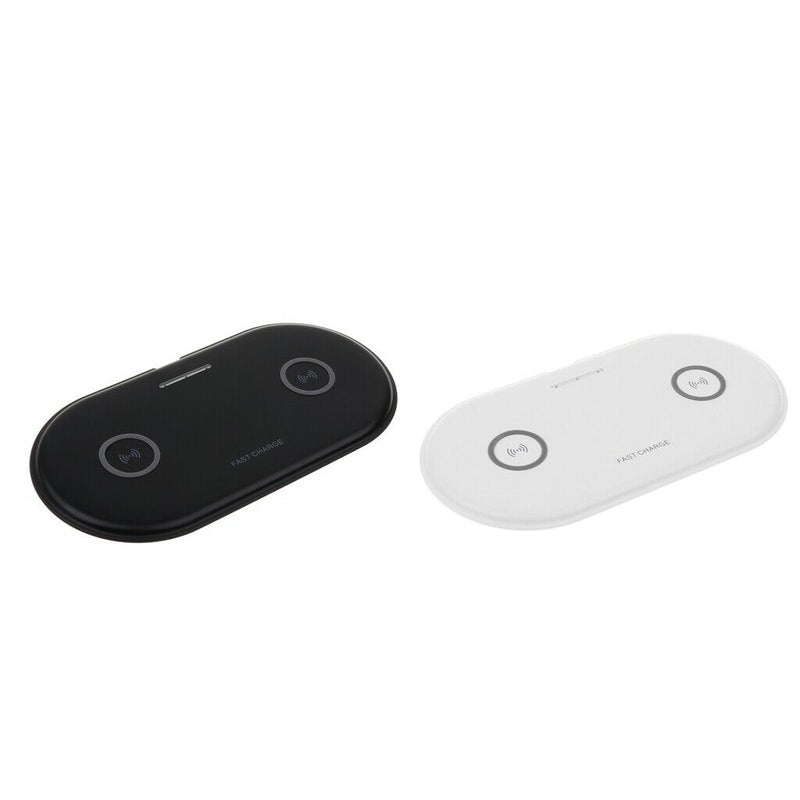2 Pieces Universal Dual Wireless Charger 5W Ultra-Thin Qi Charging Pad Fast