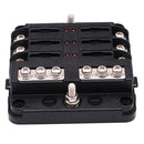 6-Way Marine Boat Blade Fuse Block ATC/ATO Waterproof Automotive Fuse Box
