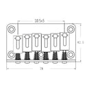Hardtail Guitar Bridge Body Through for 6 String Electric Parts Black