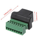 Ethernet RJ45 Female To Screw Terminal 8 Pin CCTV Digital DVR Adapter Co USU