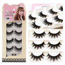 5 Pairs Soft Handmade Black Long Makeup Natural Thick False Eyelashes Eye Lashes