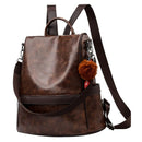 Women Backpack Purse Pu Leather Anti-Theft Casual Satchel Shoulder Bag For