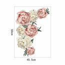 1Pc Pink Peony Flower Blossom Wall Stickers Kids Art Baby Nursery Decor Mur