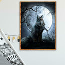 5D DIY Full Drill Diamond Painting Cross Stitch Embroidery Mosaic (Wolf05)