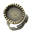 10 X 22X18mm lace crimp ring for crafter Bronze TOP X4V3