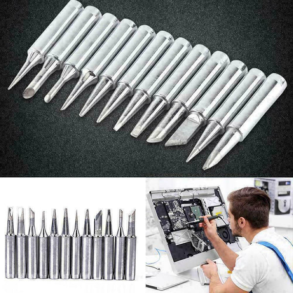 12pcs Soldering Iron Tips 900M-T for Hakko 936/937/928 Soldering Station To M6V4