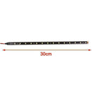 2PCS White Car 12V 12 LED 30cm Strip Flexible Light Accessories Decor X5M3 D6U9