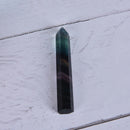 1x Natural Fluorite Quartz Crystal Stone Healing Amethyst Hexagonal Wand PointOZ