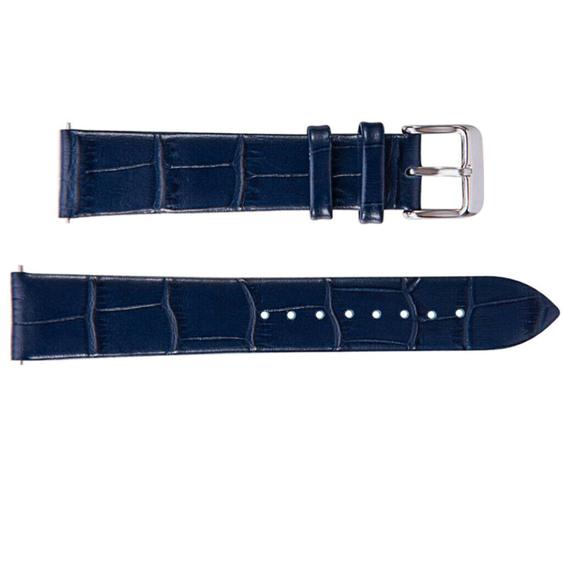 Smart Sports Bluetooth PU Leather Watch Strap for Huawei B5 18mm Blue