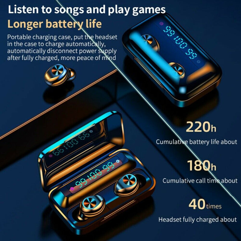 Bluetooth 5.0 TWS Wireless Earphones Earbuds Stereo Headset Headphone