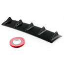Universal Rear Bumper Lip Diffuser 5 Fin Textured Matte Black  Z BX