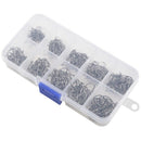 500 X Fishing Hook Hook Hook Hooks Size 3 to 12 with Eye Box Case Black