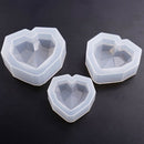 Diamond Heart Shaped Silicone Jewelry Mold Handcraft Epoxy Tools For Making C1G2
