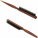 Wood Handle Natural Boar Bristle Hair Brush Fluffy Comb Hairdressing Barber