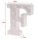 White Large Plastic Marquee Freestanding Alphabet LED Light UP Letters F