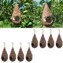 Set of 8 Bird House Hanging Birdhouse Hummingbird Nest Fiber Hand-Woven Roosting
