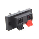 2 Pcs Red Black Spring Loaded Speaker Terminal Plate E3L9