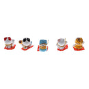5PCS Smiling Ceramic Waving Paw Beckoning Fortune Cat Car Home Decor Gift