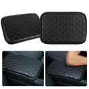 Universal Car Armrest Pad Cover Auto Center Console PU Leather Cushion Black