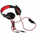 Deep Bass Game Headphone Sound Over-Ear Gaming Headset w/ LED Light Red red