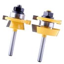 2 Pieces Tongue And Groove Router Bit 1/2" Stock 1/4'' Shank