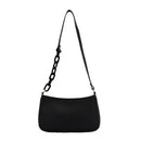 Women Solid Evening Clutch Shoulder Handbags PU Leather Totes Bags (Black)