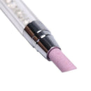 Dual-ended Quartz Cuticle Pusher Remover Pen Rhinestone Handle Scrape Tool OZ