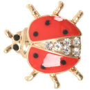 Fashion animal rhinestone ladybug brooch for Unisex jewelry
