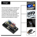 1X(12V/24V 4Way Blade Fuse Box Holder Led Warning Lights Kit Car Race Rally