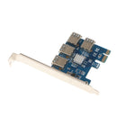 PCI Expansion Card X1 to 4Slots USB3.0 Converter Adatper PCIE Riser Cards