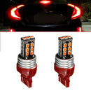 2 X T20 7443 15 RED LED DUAL FILAMENT CAR UTE BRAKE STOP TAIL LIGHT BULB 12V